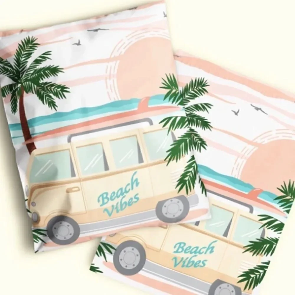 Poly Mailers MIX 10x13 14x19x4 14.5x19 Tissue paper 30 stickers 1.5” size